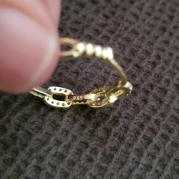 ✨️HP✨️Stella Rose🌹Gold💛 Chain🔗 Link Hoop Earrings - Picture 7 of 14